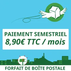 6 mois de boîte postale à Marseille 1er - Ouvrir une Boîte postale en France