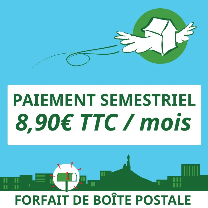 6 mois de boîte postale à Marseille 1er - Ouvrir une Boîte postale en France